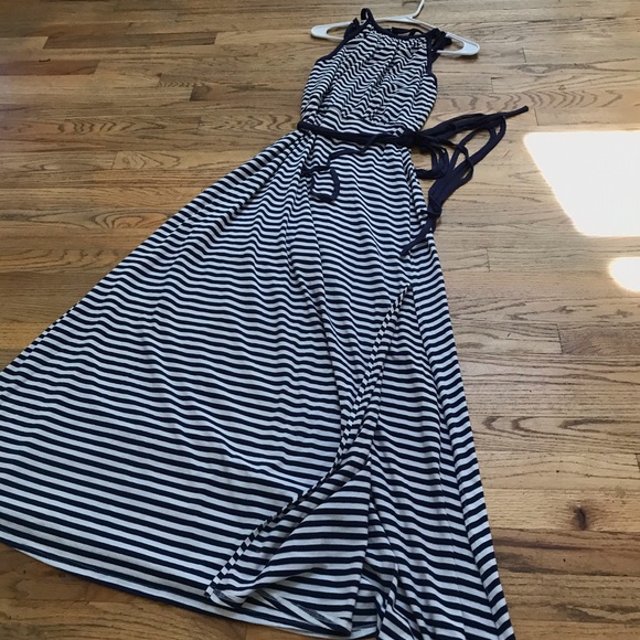 Bebe summer blue and white dress size small - Picture 2 of 11